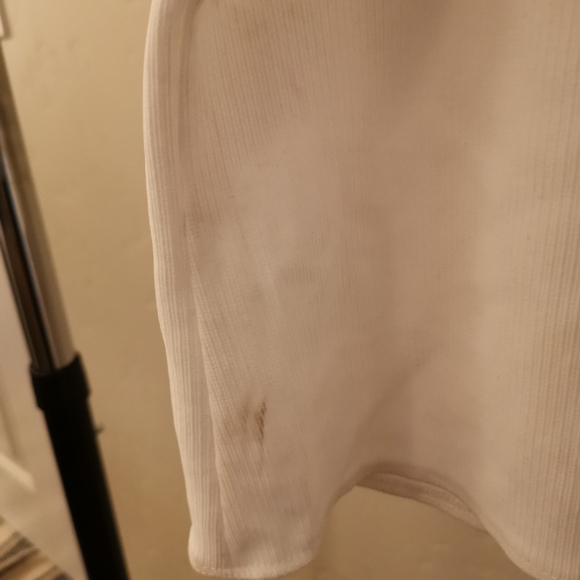 Fletch white Ruffle Ribbed Top Small - Picture 3 of 6